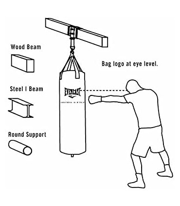 EVERLAST UNIVERSAL HEAVY BAG HANGER Black