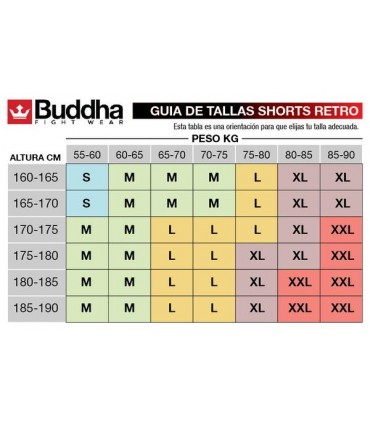 BUDDHA MUAY THAI SHORTS RETRO black