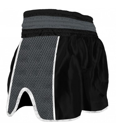 BUDDHA MUAY THAI SHORTS RETRO black/grey