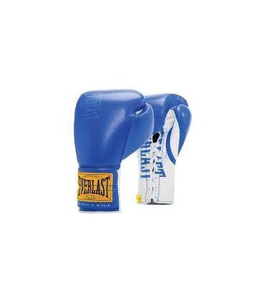 EVERLAST 1910 CLASSIC LACE GLOVES LEATHER blue