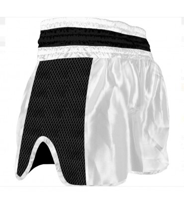 BUDDHA MUAY THAI SHORTS RETRO white/black