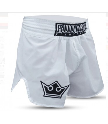 BUDDHA MUAY THAI SHORTS OLD SCHOOL white