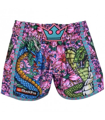 BUDDHA MUAY THAI SHORTS PARADISE pink