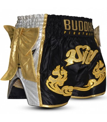 BUDDHA MUAY THAI SHORTS INFINITY black/gold