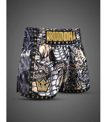 BUDDHA MUAY THAI SHORTS DRAGON gold