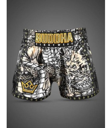 BUDDHA MUAY THAI SHORTS DRAGON gold