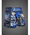 BUDDHA MUAY THAI SHORTS DRAGON blue