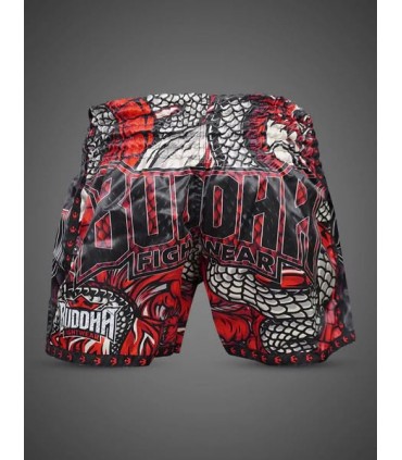 BUDDHA MUAY THAI SHORTS DRAGON red
