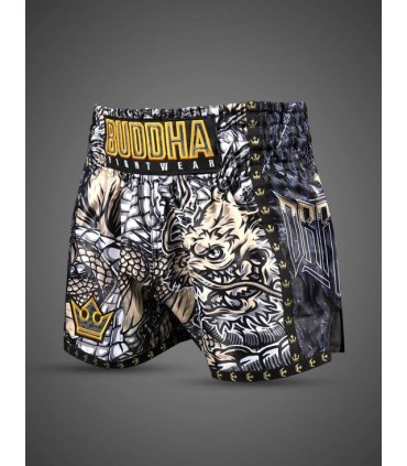 BUDDHA MUAY THAI SHORTS DRAGON gold