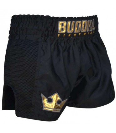 BUDDHA MUAY THAI SHORTS RETRO black