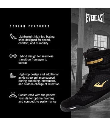EVERLAST ΠΑΠΟΥΤΣΙΑ ΠΥΓΜΑΧΙΑΣ ELITE 2 BLACK