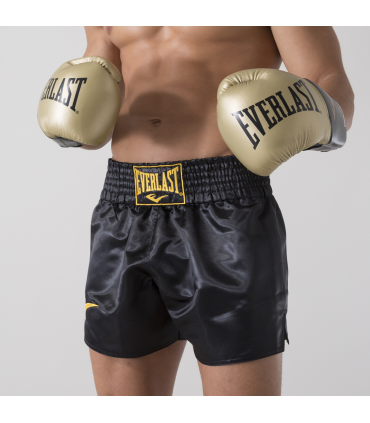 EVERLAST MUAY THAI SHORTS METALLIC black/gold