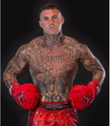 BUDDHA MUAY THAI SHORTS SNAKE red