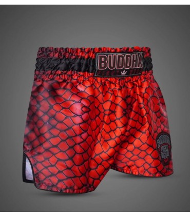 BUDDHA MUAY THAI SHORTS SNAKE red
