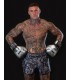 BUDDHA MUAY THAI SHORTS DARK GARDEN black/grey